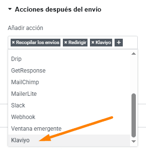 Cómo conectar Klaviyo con un formulario de Elementor