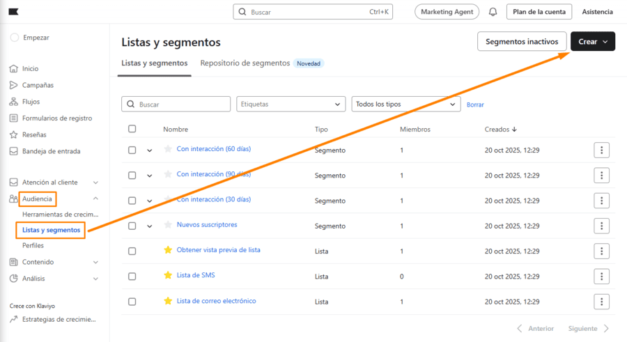 Cómo conectar Klaviyo con un formulario de Elementor - Crear lista de suscriptores Klaviyo