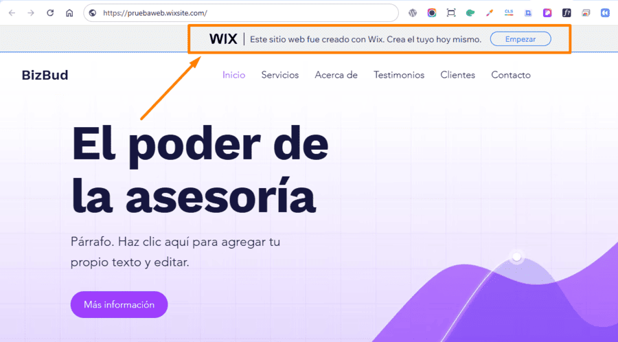 wix banner publicidad